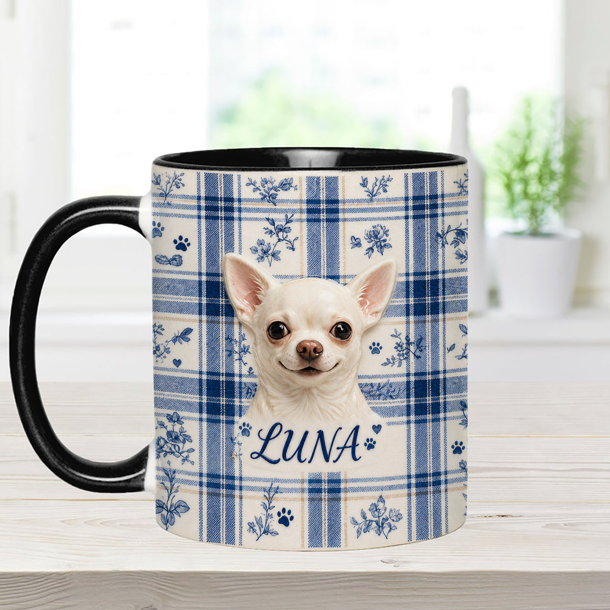 Personalisierte Tierfoto-Tasse - Individuelles Hundeset mit Acrylrührern