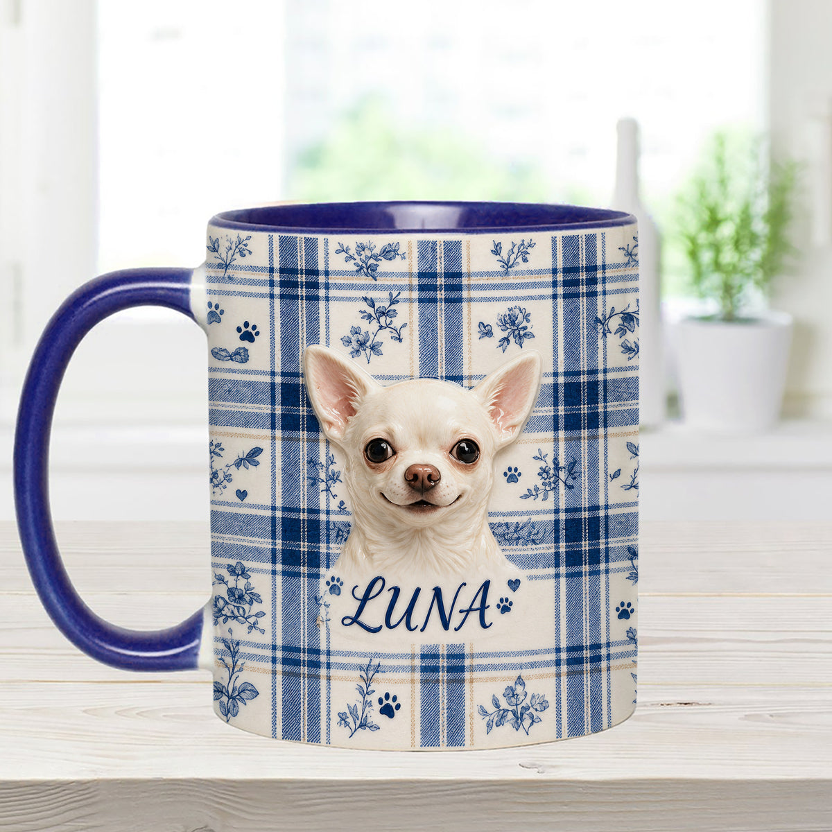 Personalisierte Tierfoto-Tasse - Individuelles Hundeset mit Acrylrührern