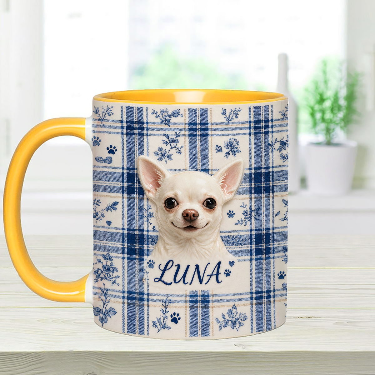 Personalisierte Tierfoto-Tasse - Individuelles Hundeset mit Acrylrührern
