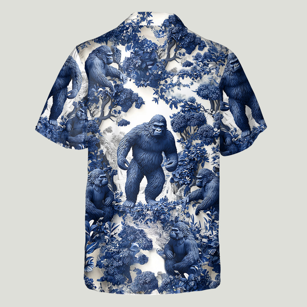Bigfoot Sommer-Vibes – Personalisiertes Wander-Hawaiihemd