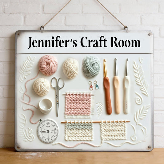 Craft Room - Personalized Sewing Rectangle Metal Sign