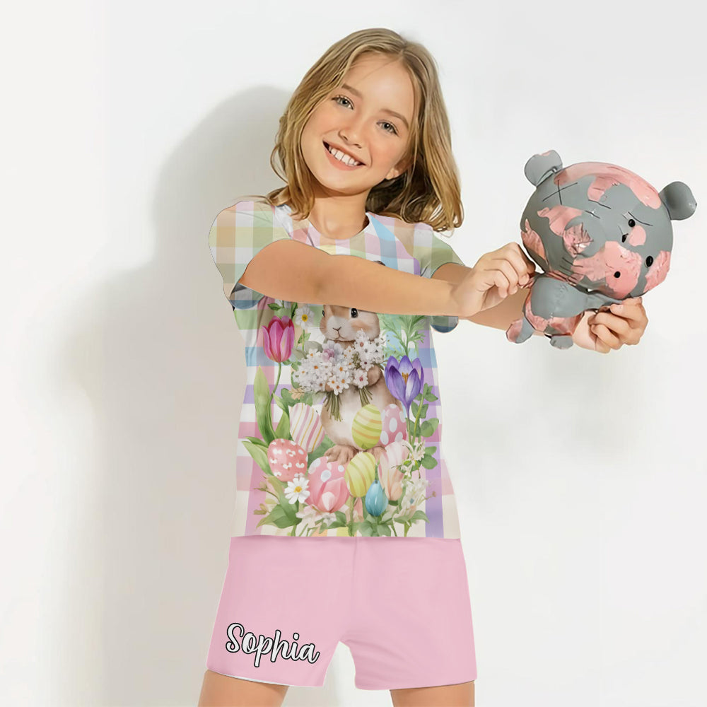 Frohe Ostern – Personalisiertes Kinder-T-Shirt & Shorts