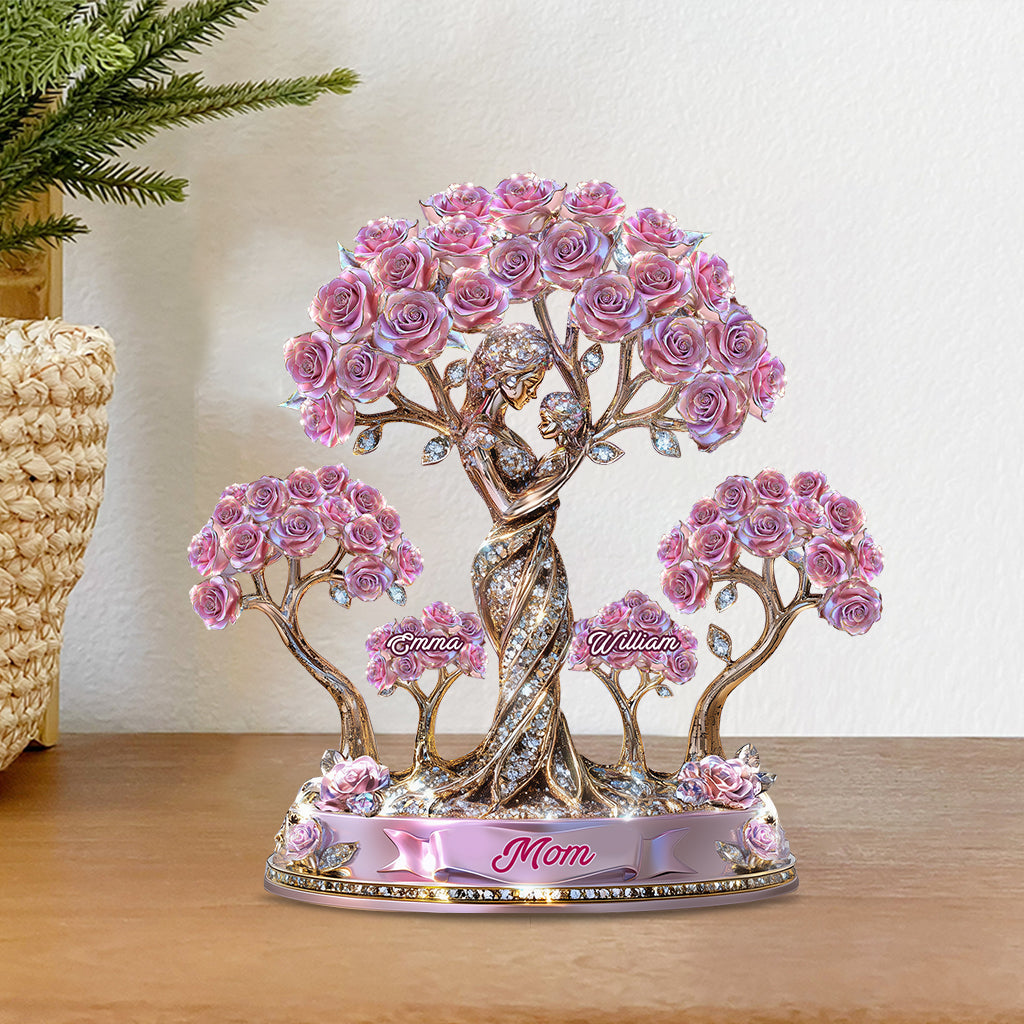 Die Liebe zwischen Mutter und ihren Kindern – Personalisierte Acrylplakette in individueller Form für die Mutter