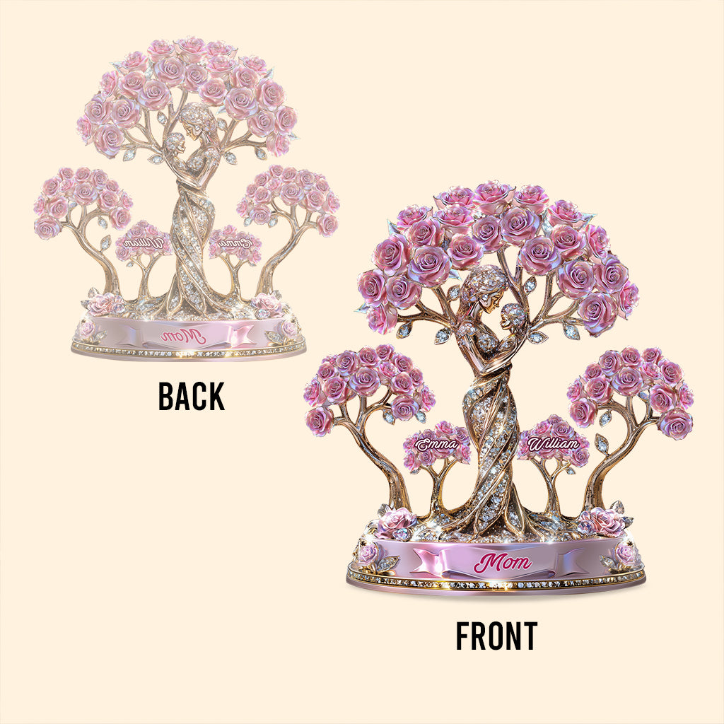 Die Liebe zwischen Mutter und ihren Kindern – Personalisierte Acrylplakette in individueller Form für die Mutter