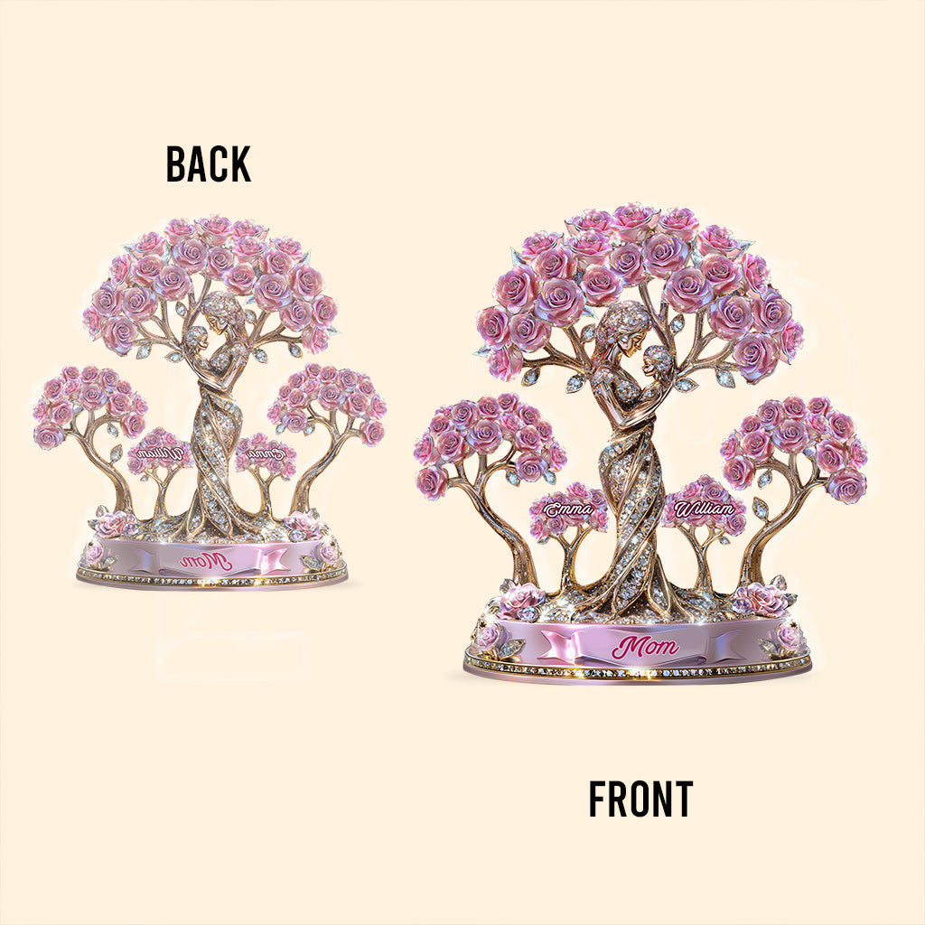 Weihnachtsgeschenk für Mama und Oma: Die Liebe zwischen Mutter und Kindern – personalisierte Acrylplakette in individueller Form