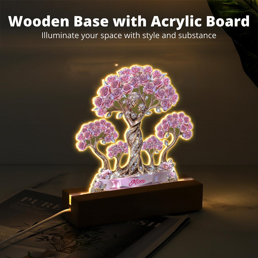 Die Liebe zwischen Mutter und ihren Kindern – Personalisierte Acrylplakette in individueller Form für die Mutter