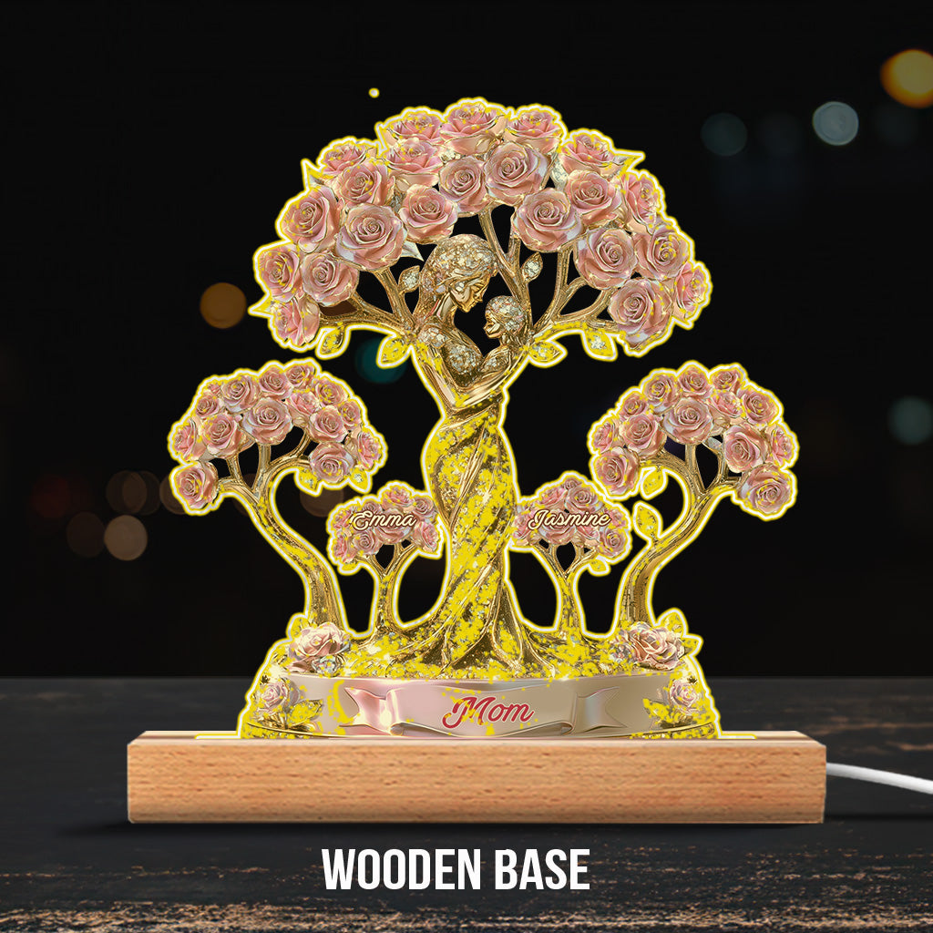 Die Liebe zwischen Mutter und ihren Kindern – Personalisierte Acrylplakette in individueller Form für die Mutter