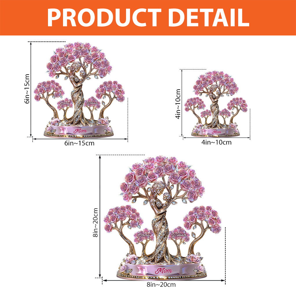 Weihnachtsgeschenk für Mama und Oma: Die Liebe zwischen Mutter und Kindern – personalisierte Acrylplakette in individueller Form