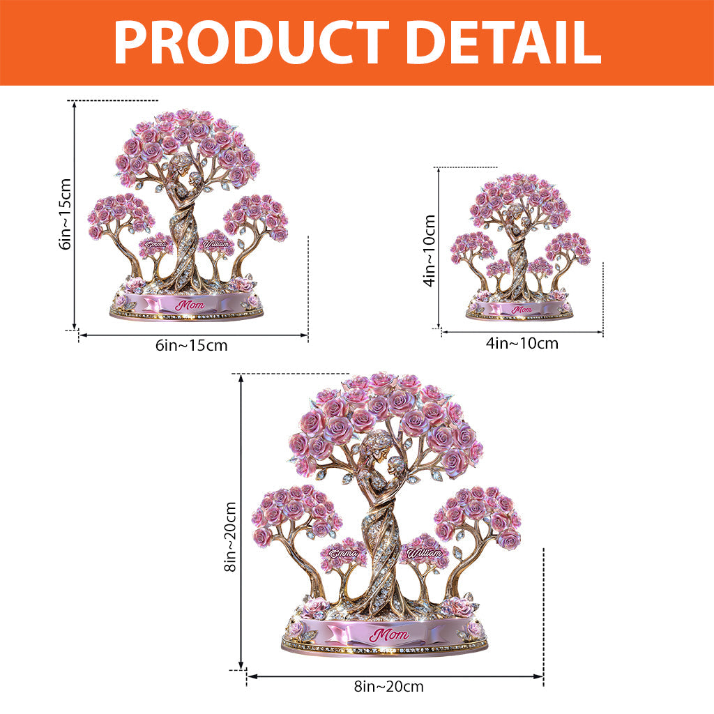 Die Liebe zwischen Mutter und ihren Kindern – Personalisierte Acrylplakette in individueller Form für die Mutter