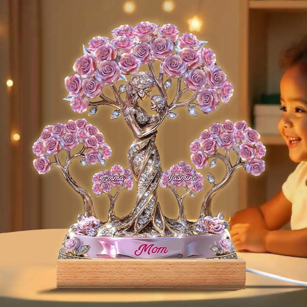 Die Liebe zwischen Mutter und ihren Kindern – Personalisierte Acrylplakette in individueller Form für die Mutter