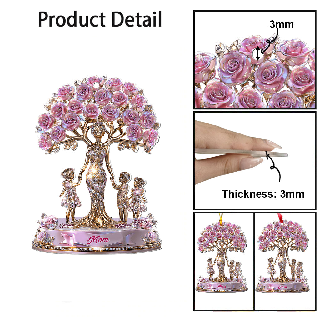 Die Liebe zwischen Mutter und Kindern – Personalisierter transparenter Mutter-Anhänger