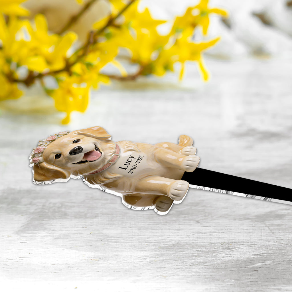 Gartenschild zum Gedenken an einen Freund – Personalisiertes Acryl-Gartenschild für Hunde / Acryl-Plakette