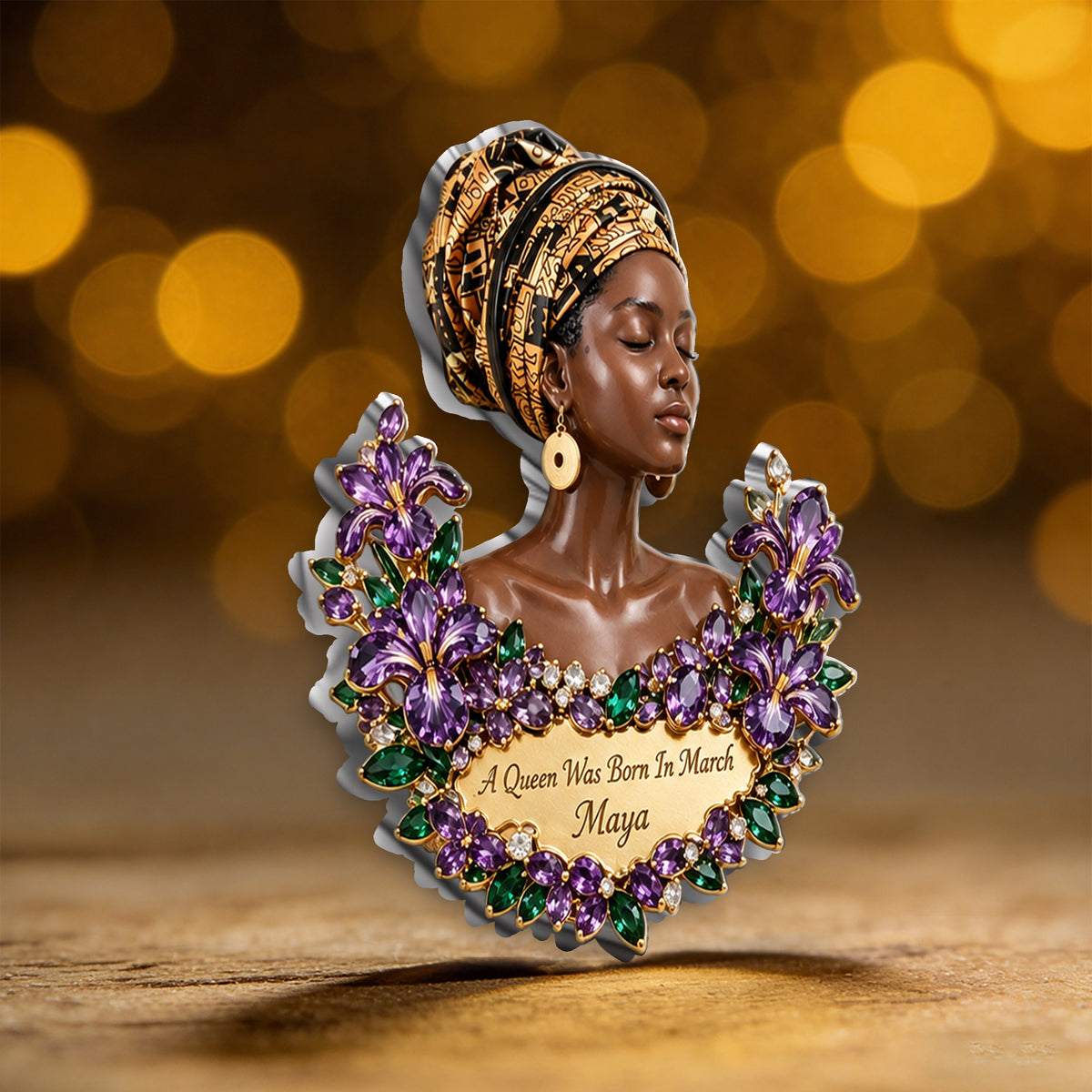 Personalized 50th Birthday Middle-Aged Woman 3D Embossed Enamel Pin Gift
