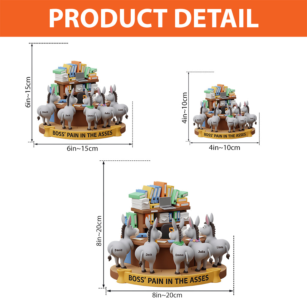 Chefs Schmerz - Personalisierte Acrylplakette in Sonderform für Kollegen