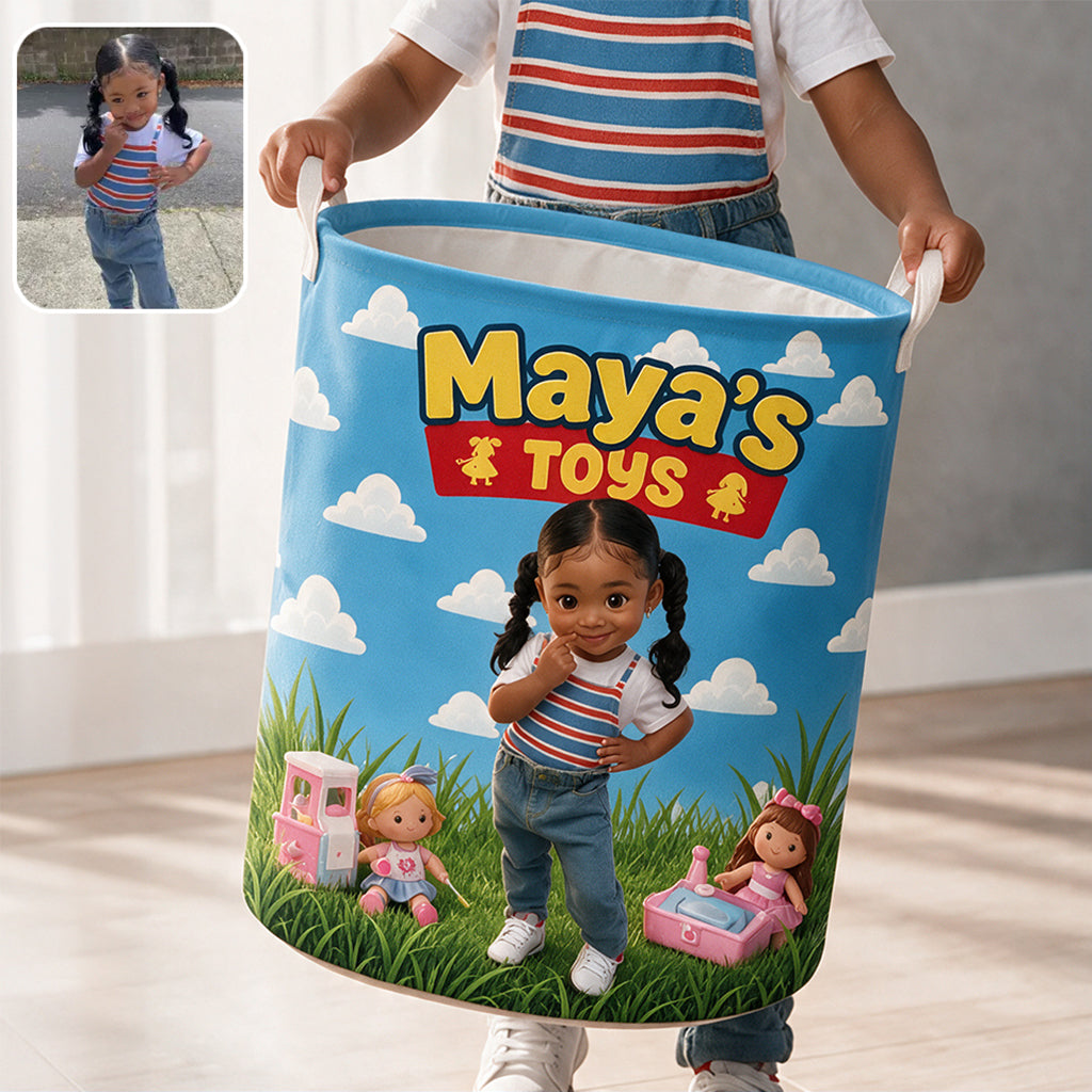 Kid Toy Organize Basket - Personalized Kid Storage Basket