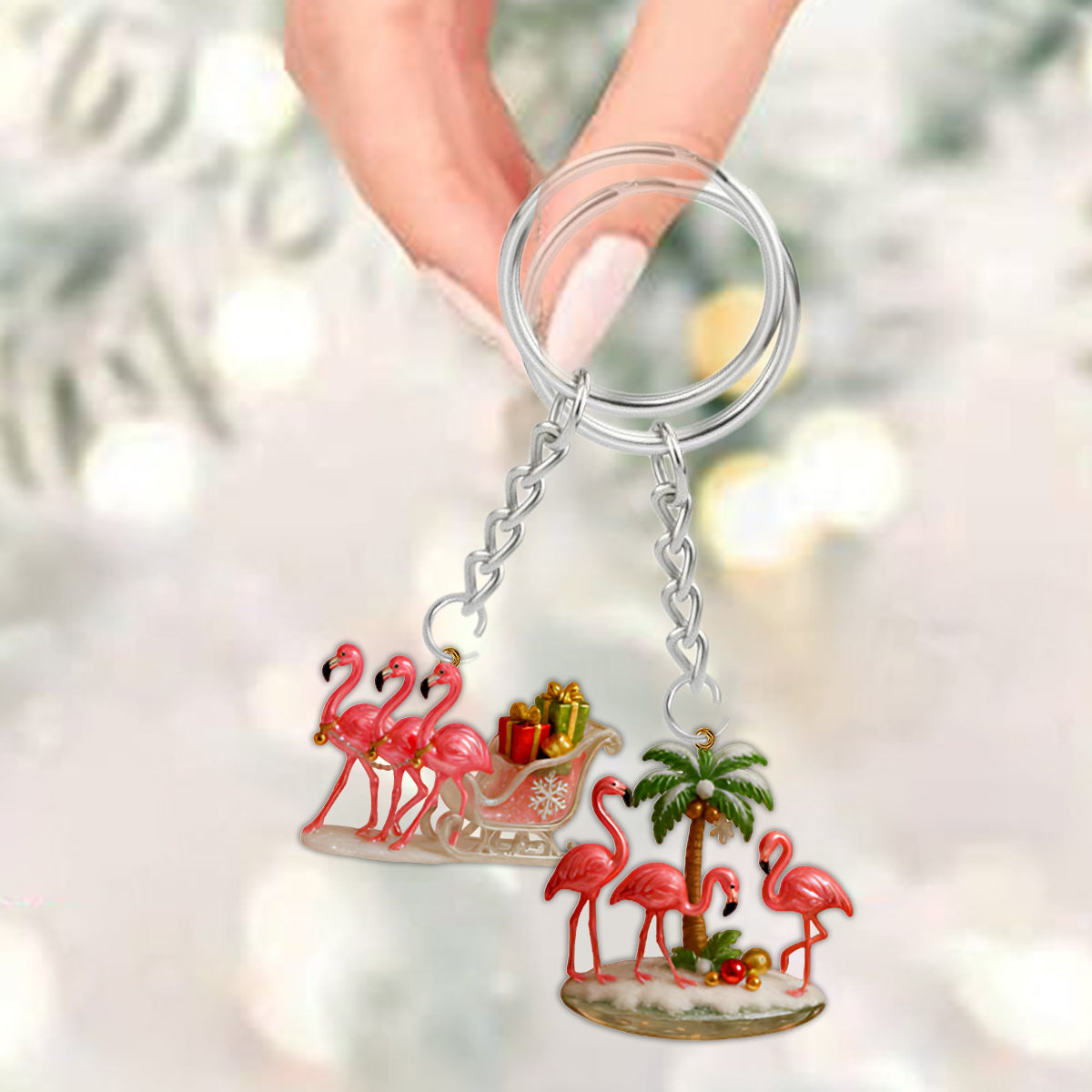 Weihnachtsflamingo – Personalisierter Flamingo-Adventskalender mit Ornamenten