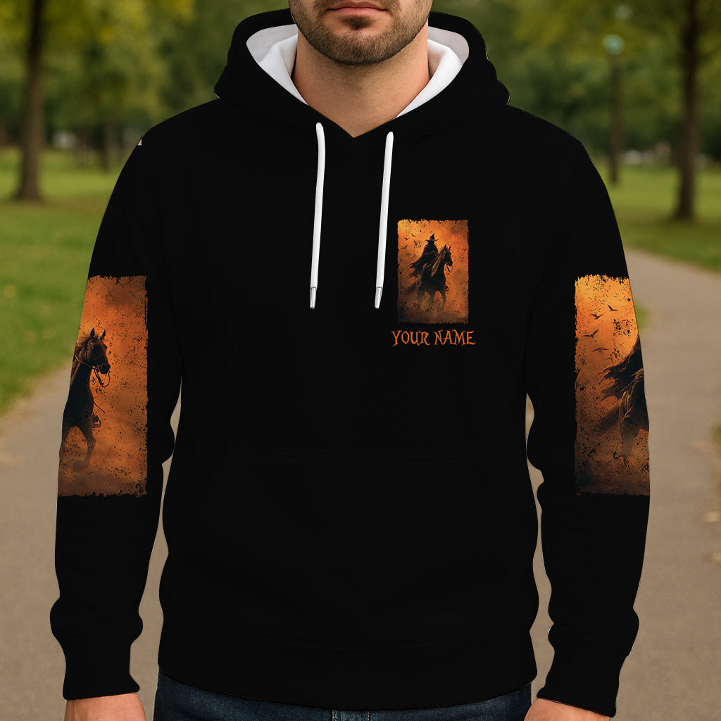 Halloween-Reitshirt – Personalisiertes Halloween-Shirt mit Allover-Print