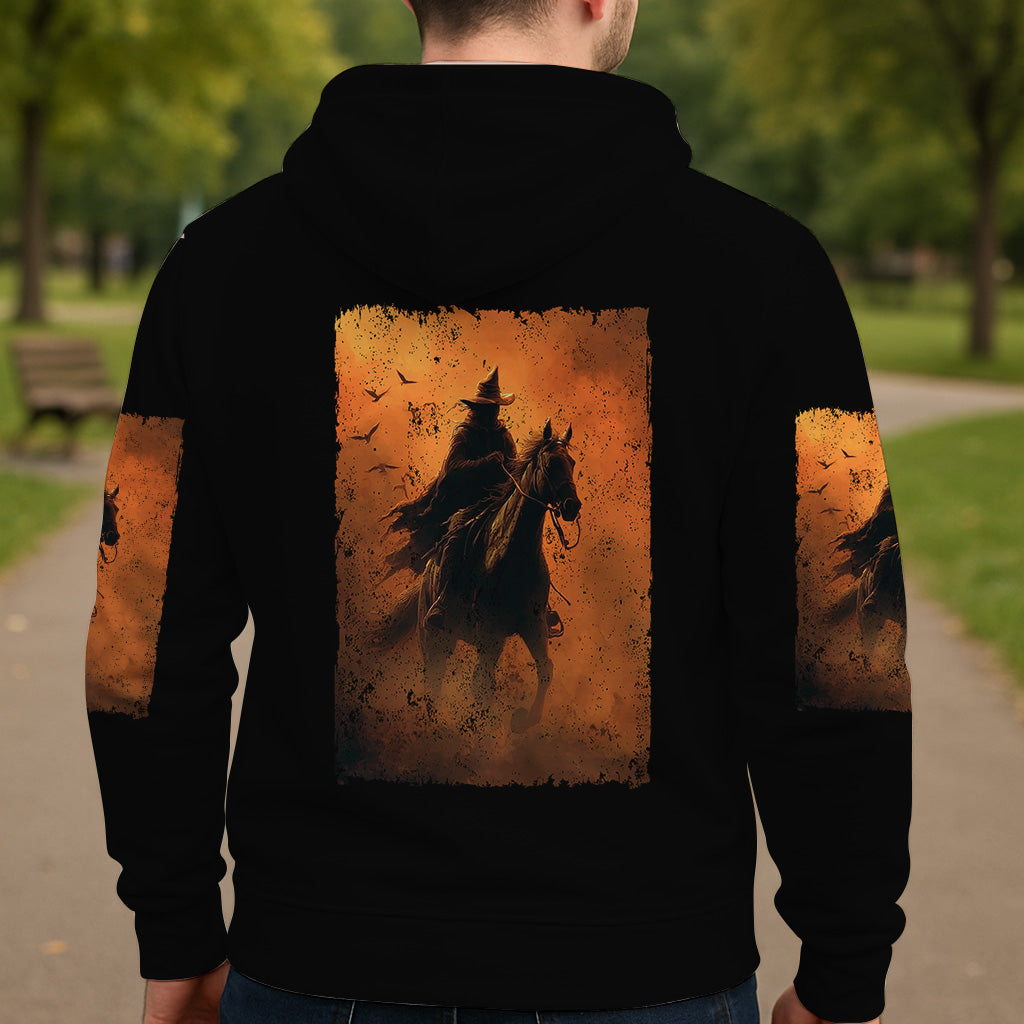 Halloween-Reitshirt – Personalisiertes Halloween-Shirt mit Allover-Print