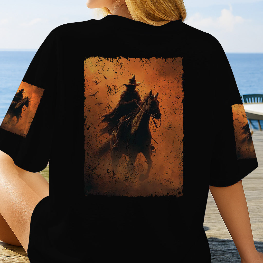 Halloween-Reitshirt – Personalisiertes Halloween-Shirt mit Allover-Print