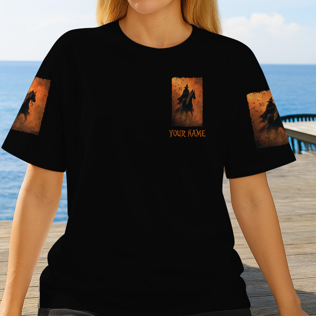 Halloween-Reitshirt – Personalisiertes Halloween-Shirt mit Allover-Print