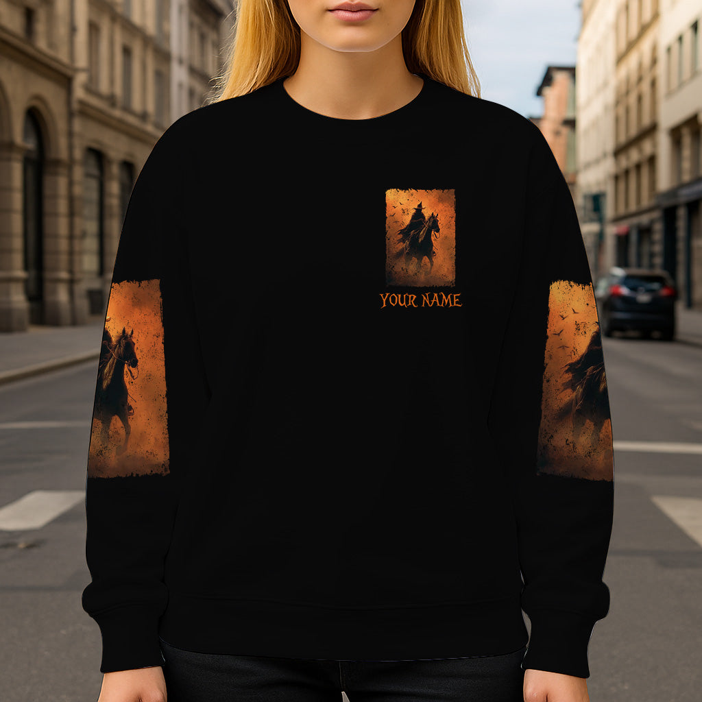Halloween-Reitshirt – Personalisiertes Halloween-Shirt mit Allover-Print