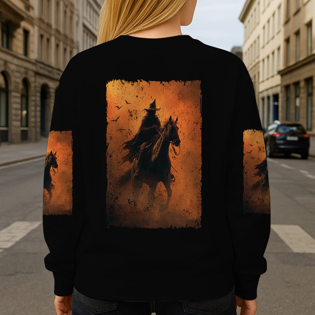 Halloween-Reitshirt – Personalisiertes Halloween-Shirt mit Allover-Print