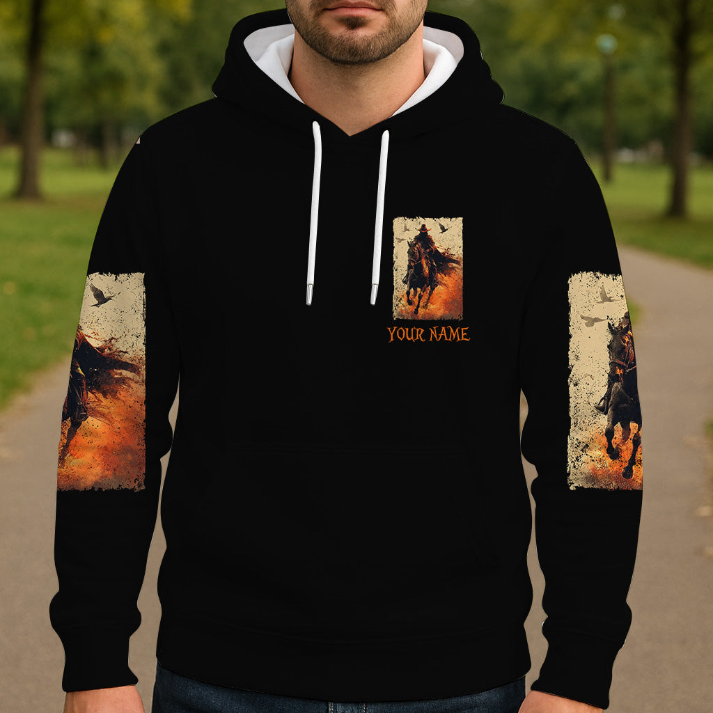 Halloween-Reitshirt – Personalisiertes Halloween-Shirt mit Allover-Print