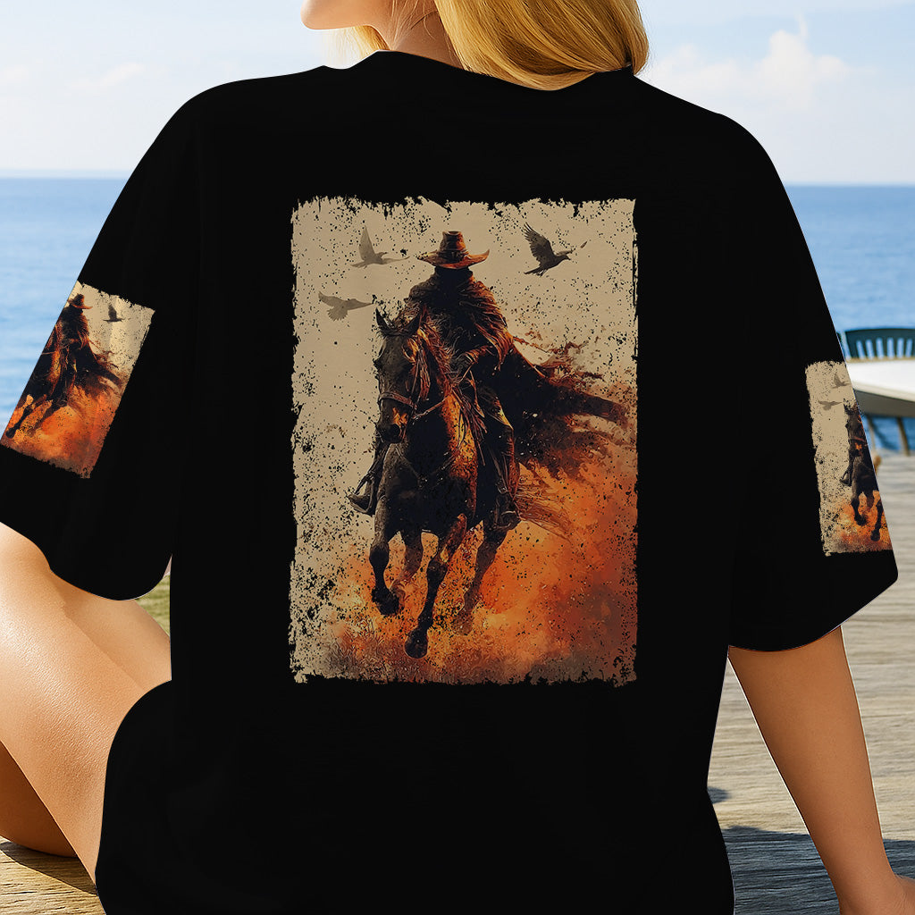 Halloween-Reitshirt – Personalisiertes Halloween-Shirt mit Allover-Print