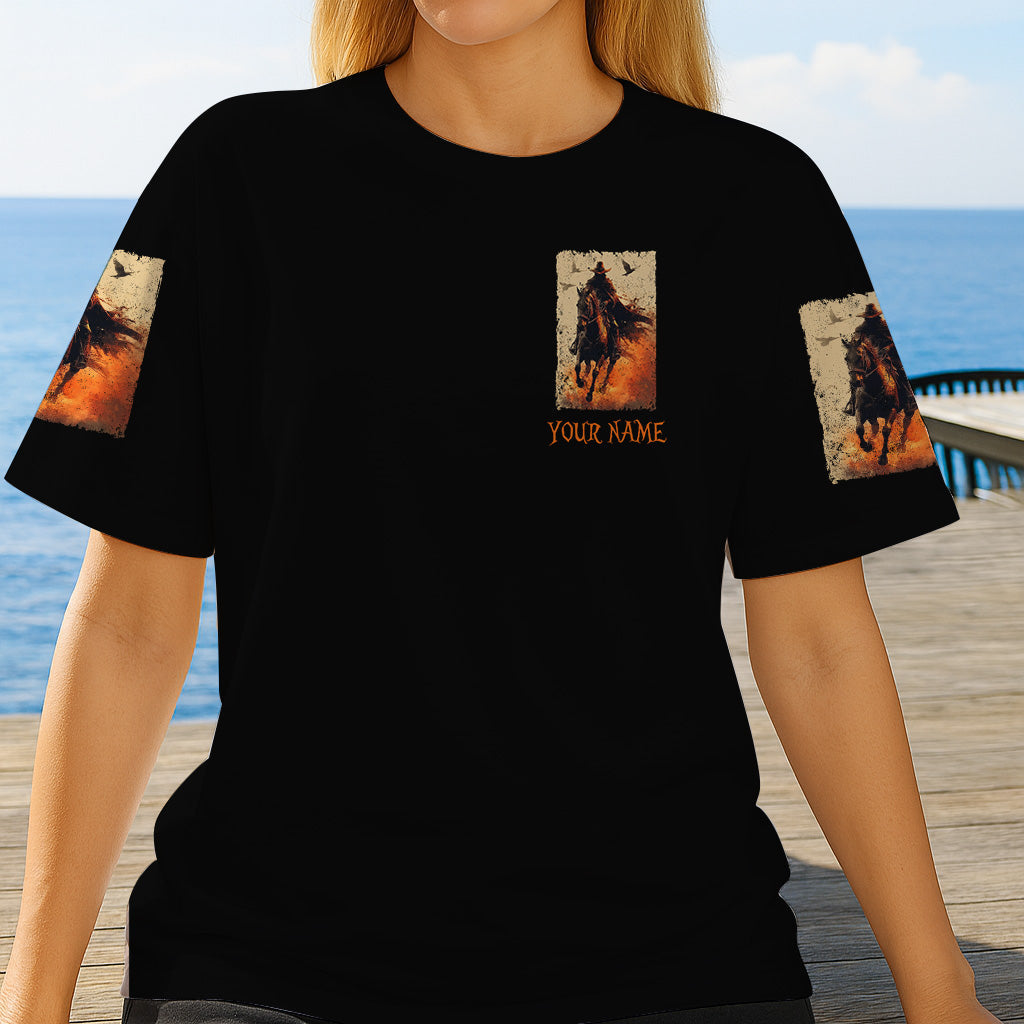 Halloween-Reitshirt – Personalisiertes Halloween-Shirt mit Allover-Print