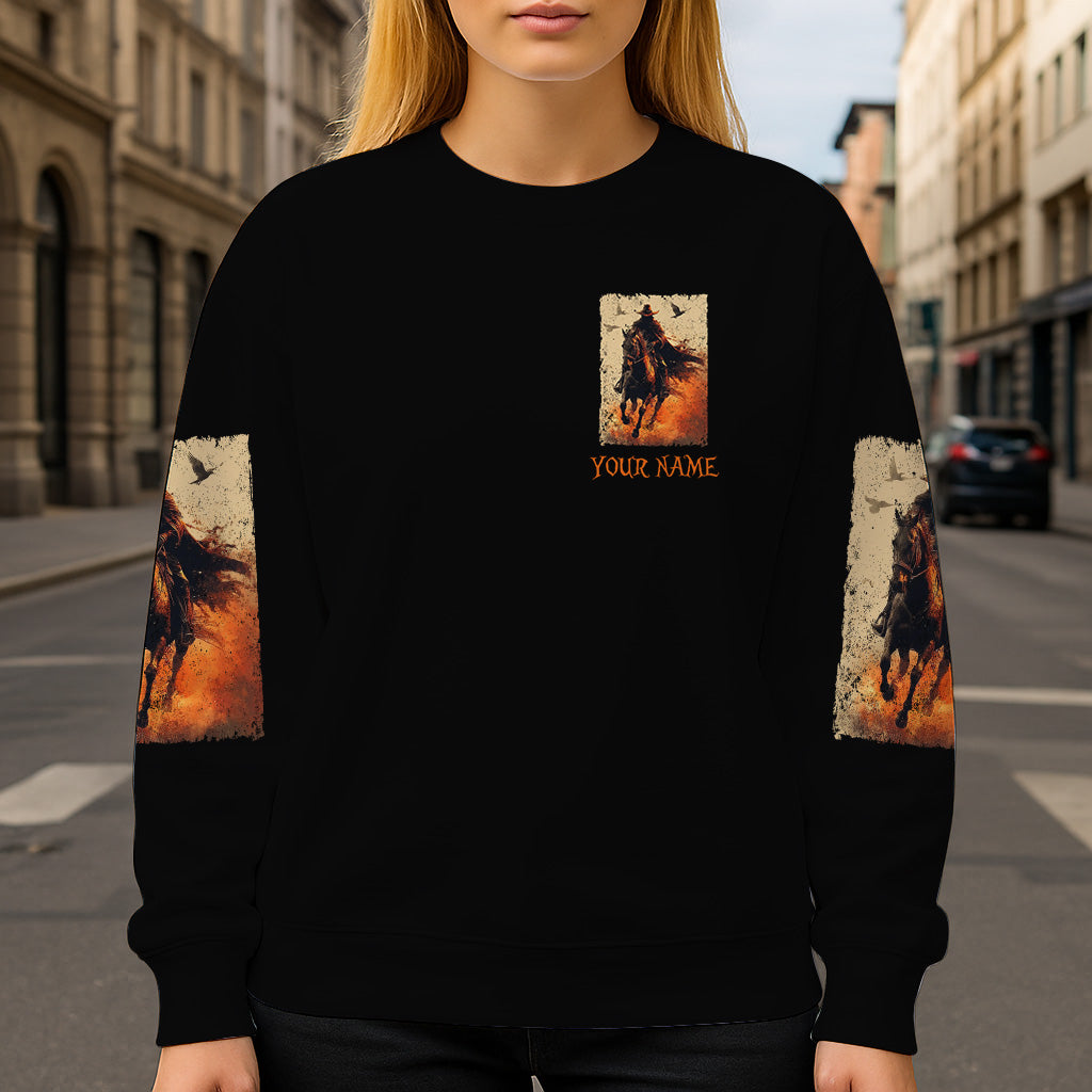 Halloween-Reitshirt – Personalisiertes Halloween-Shirt mit Allover-Print