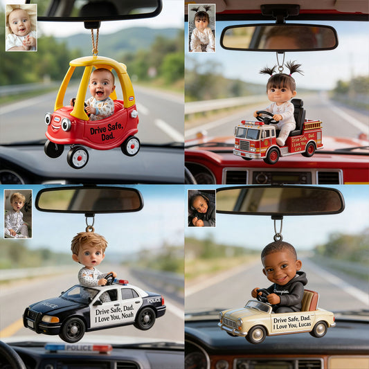 Fahre Sicher Papa - Personalisierte Vater Custom Made 3D Minifigur Ornament