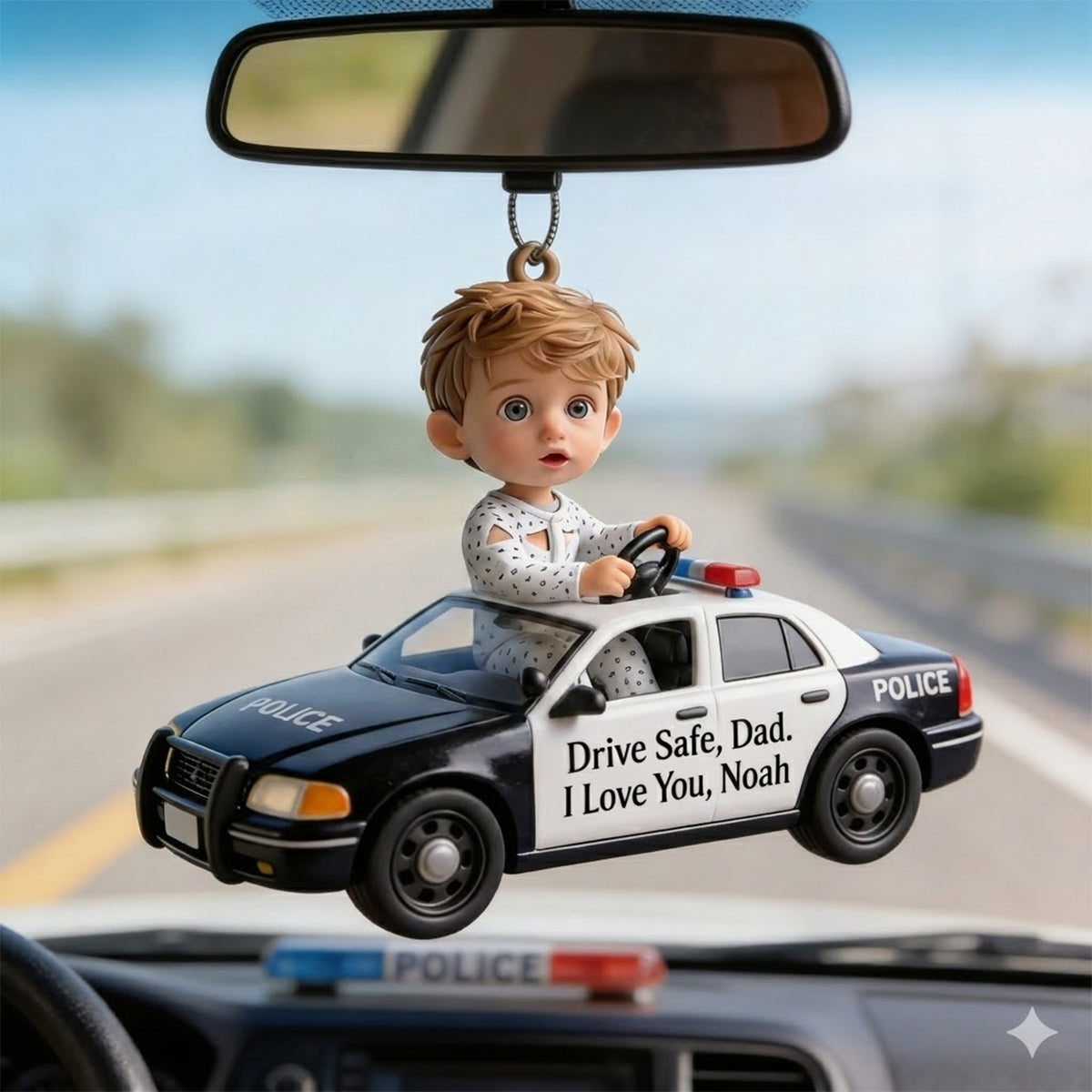 Fahre Sicher Papa - Personalisierte Vater Custom Made 3D Minifigur Ornament