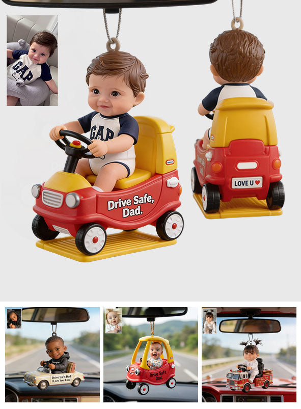 Fahre Sicher Papa - Personalisierte Vater Custom Made 3D Minifigur Ornament