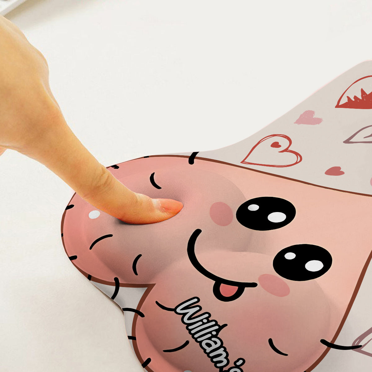 Ich bin verrückt nach dir – Personalisiertes 3D-Mauspad für Paare