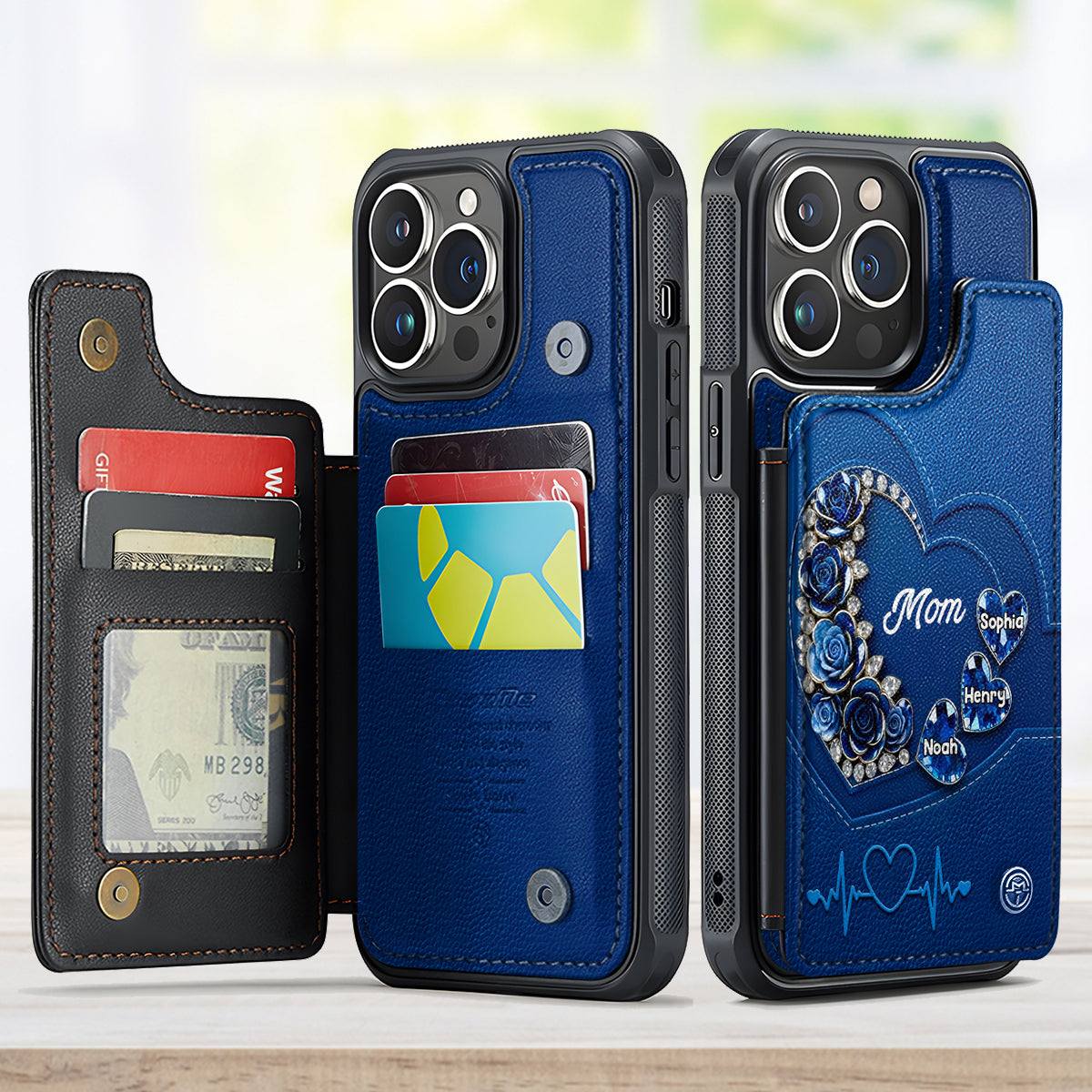 Best Mom Grandma Nana Ever - Personalized Mother Fully Printed Wallet Phone Case