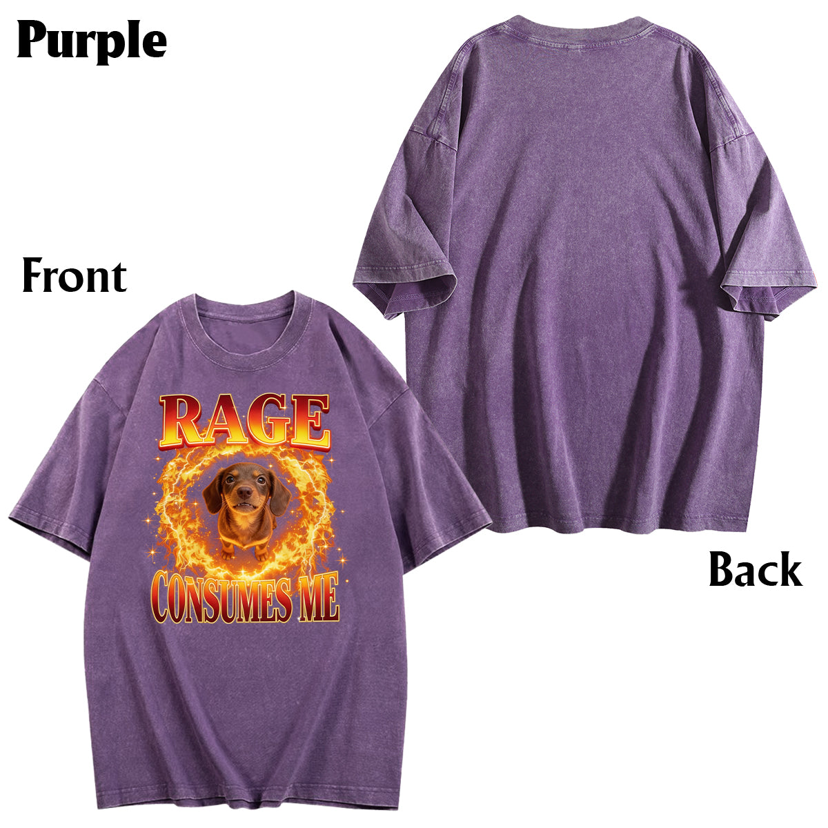 Rage Consumes Me, Sarcastic Quote - Personalized Dog Wash T-Shirt
