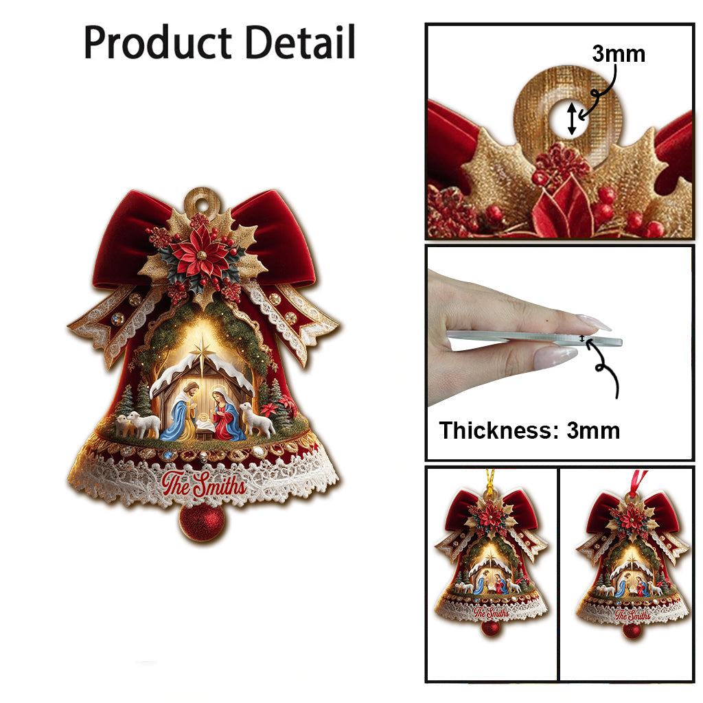 Die Weihnachtsgeschichte – Personalisierter christlicher Weihnachtsschmuck