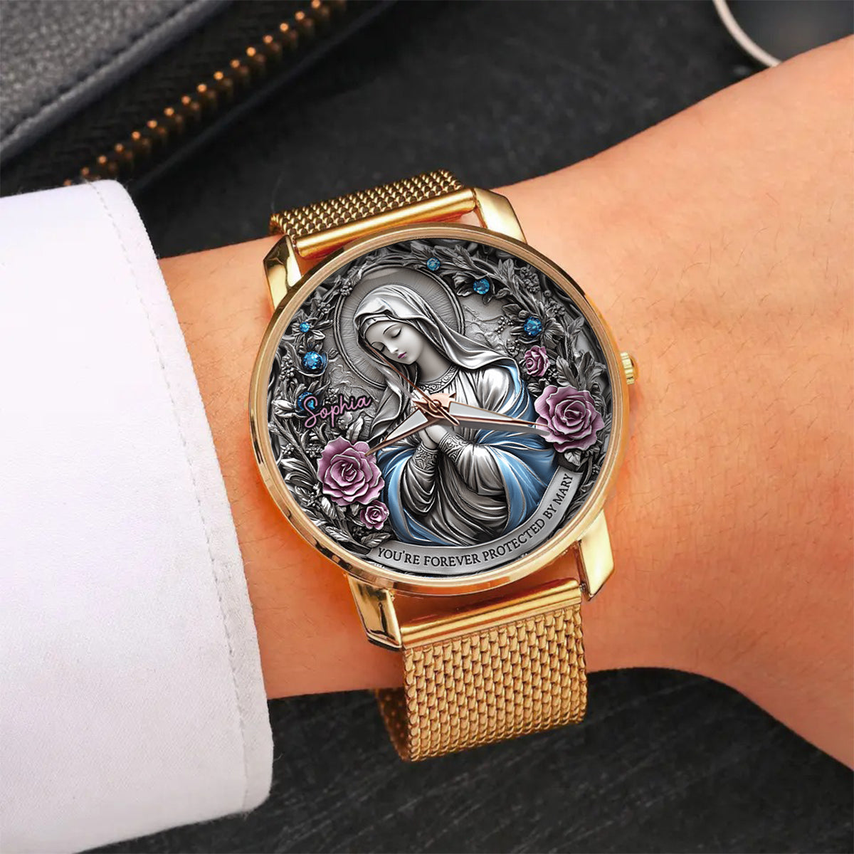 Ewiger Glaube – Personalisierte christliche Damenuhr