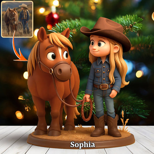 Liebe zum Pferd – Personalisierte Acrylplakette in Pferdeform