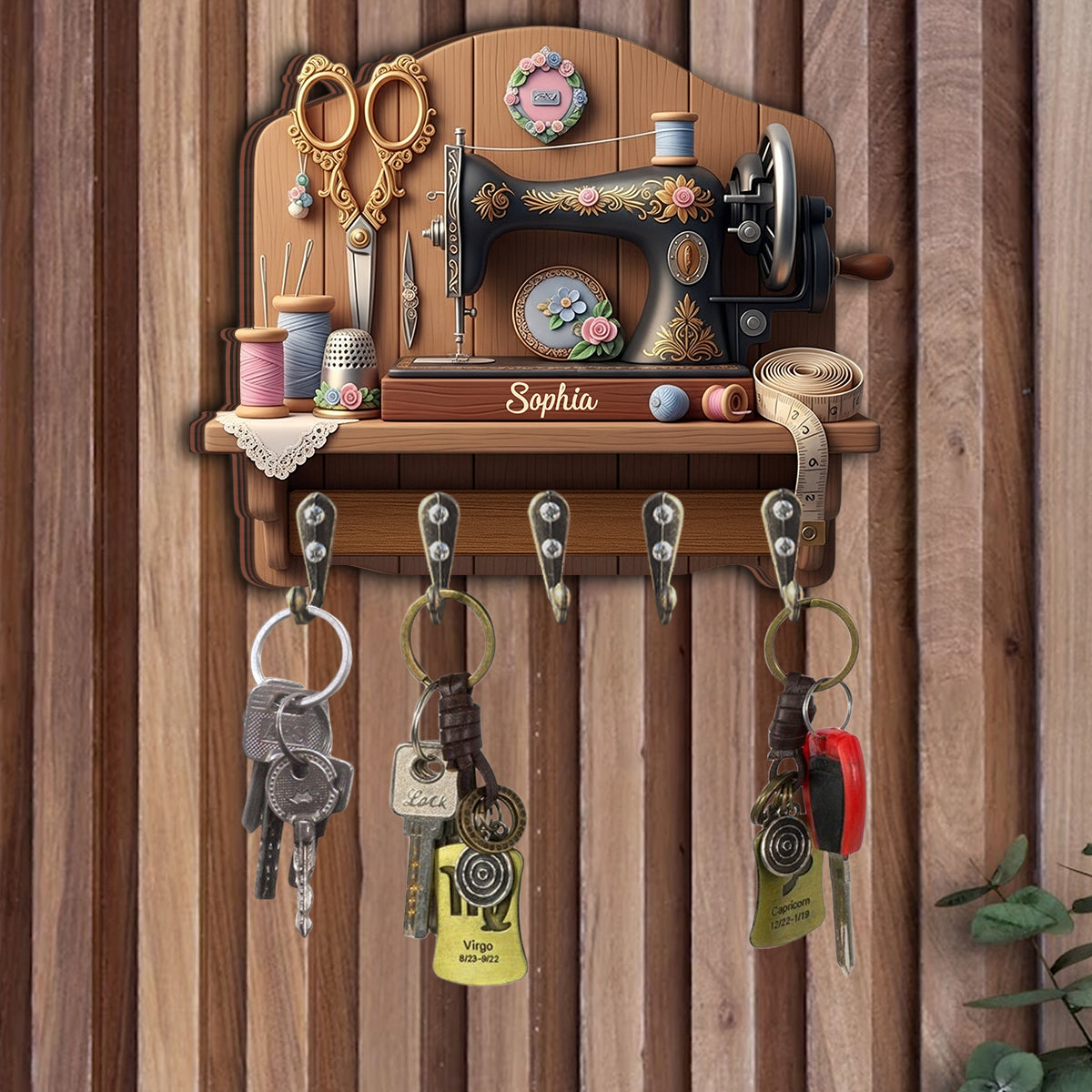 My Favorite Place - Personalized Sewing Custom Shaped Key Rack