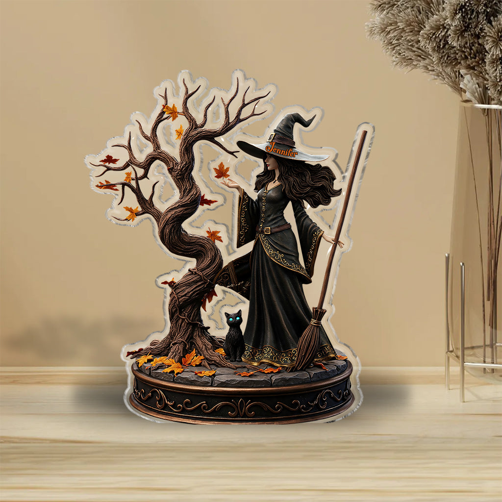 Beautiful Witch - Personalized Witch Custom Shaped Acrylic Plaque