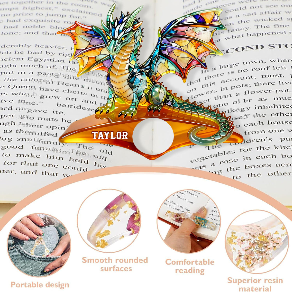 Book Dragon - Personalized Book Book Page Holder