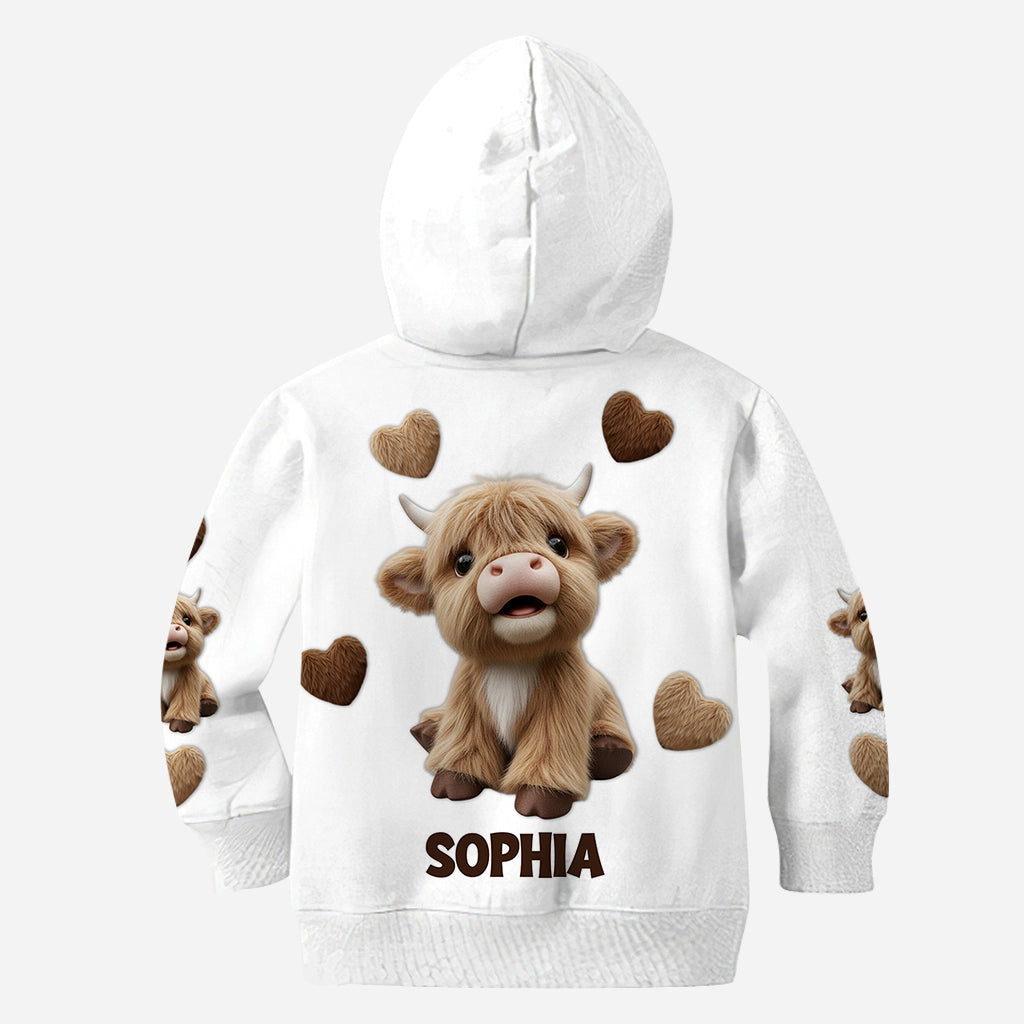 Cute Highland Cow - Personalized Highland Cow All Over Shirt