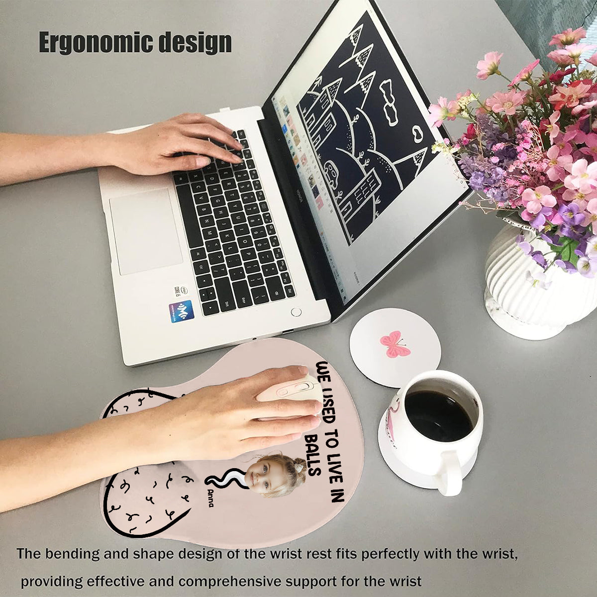 Wir haben früher in deinen Hoden gewohnt – Personalisiertes 3D-Mauspad für Väter