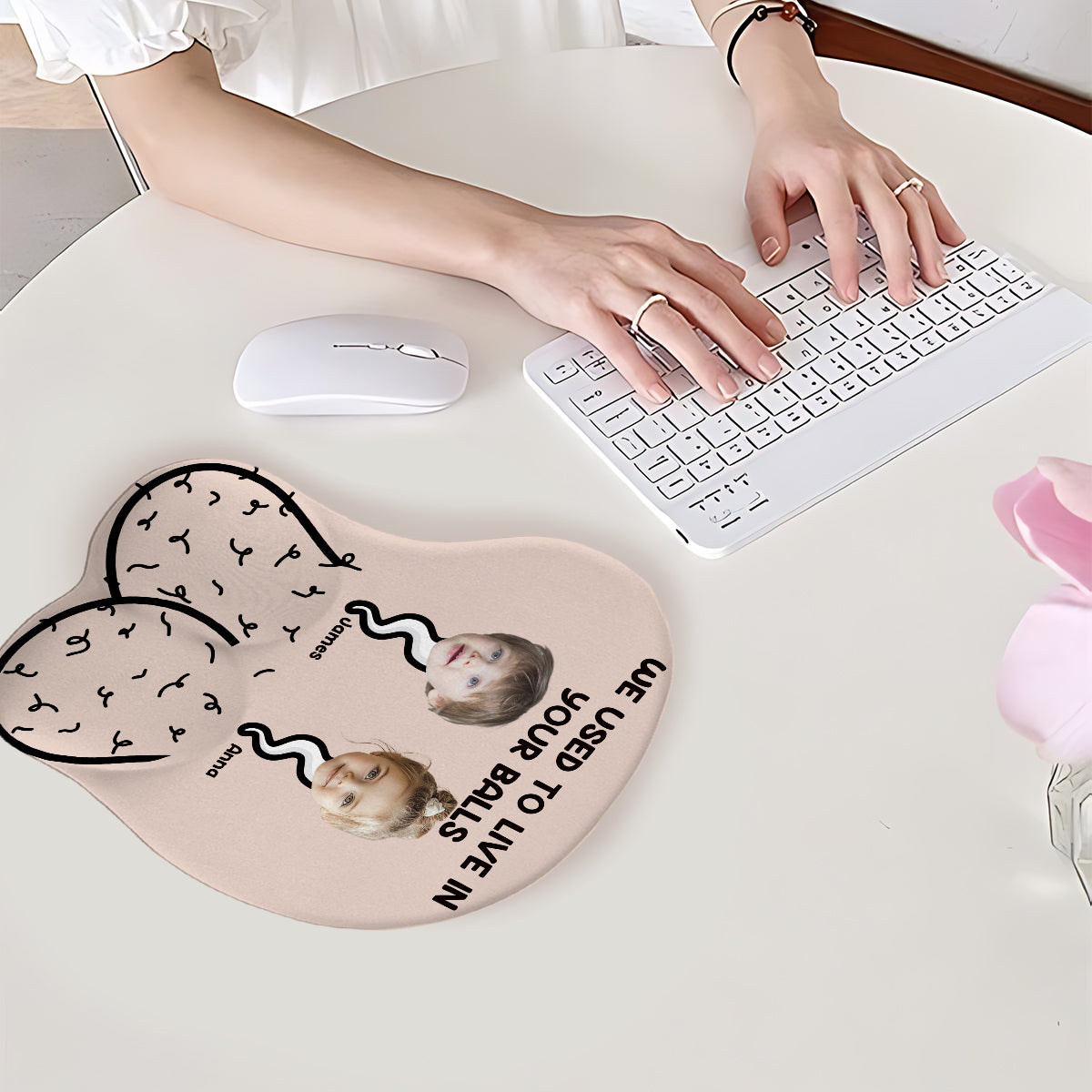 Wir haben früher in deinen Hoden gewohnt – Personalisiertes 3D-Mauspad für Väter