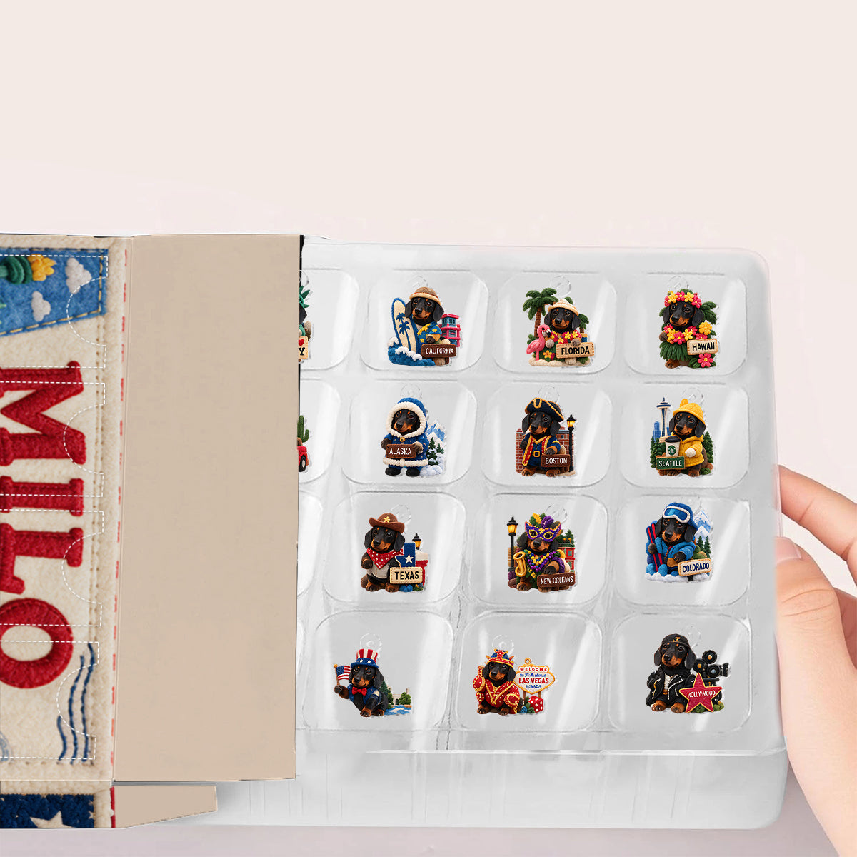 Dog Across America - Personalized Dog Advent Calendar With Ornaments