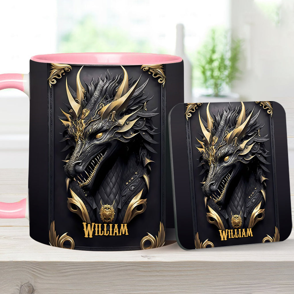 Personalisierte Tasse mit Drachenmotiv