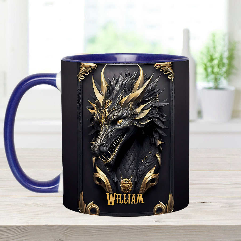 Personalisierte Tasse mit Drachenmotiv