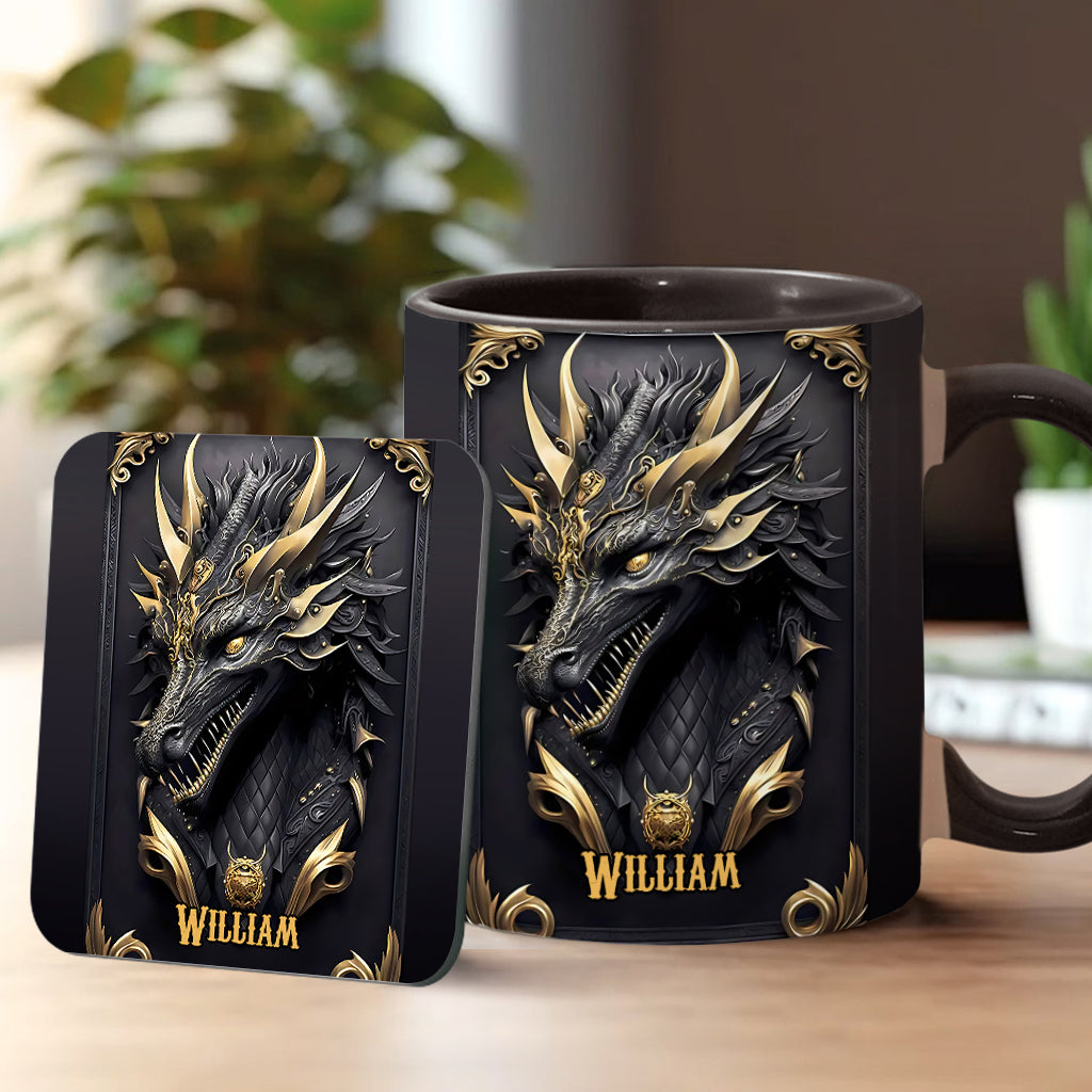 Personalisierte Tasse mit Drachenmotiv