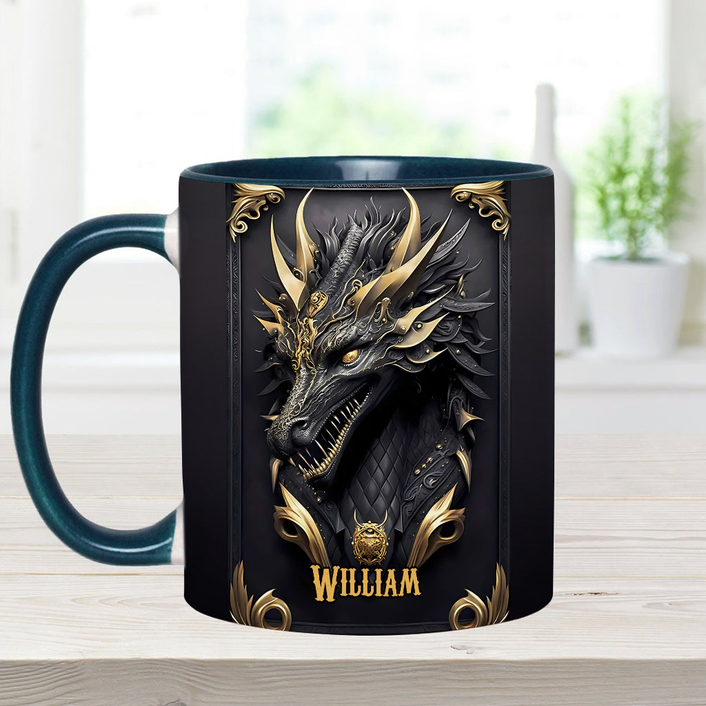 Personalisierte Tasse mit Drachenmotiv
